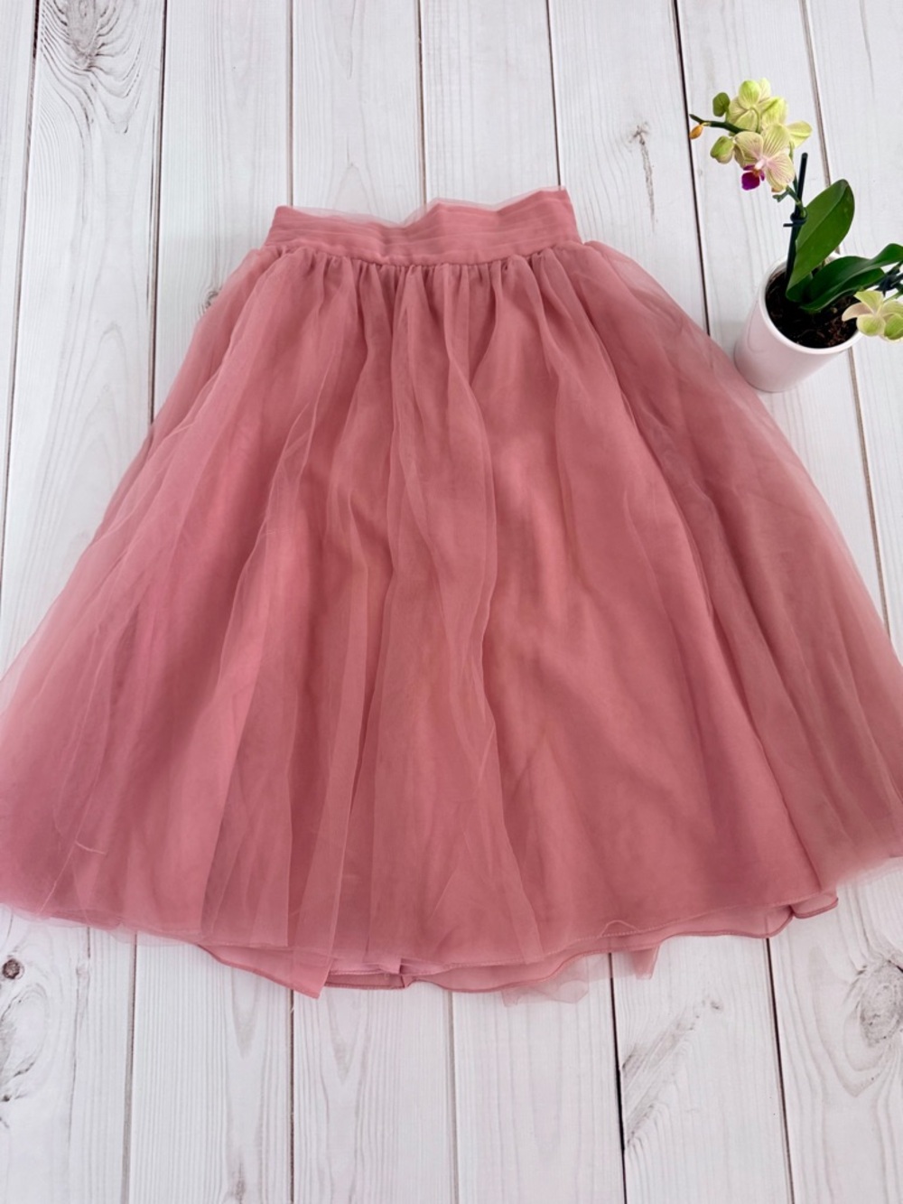 Midi Length Full Tulle Skirt